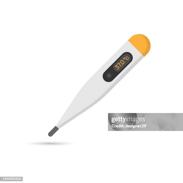 illustrations, cliparts, dessins animés et icônes de icône de thermomètre médical. - thermomètre