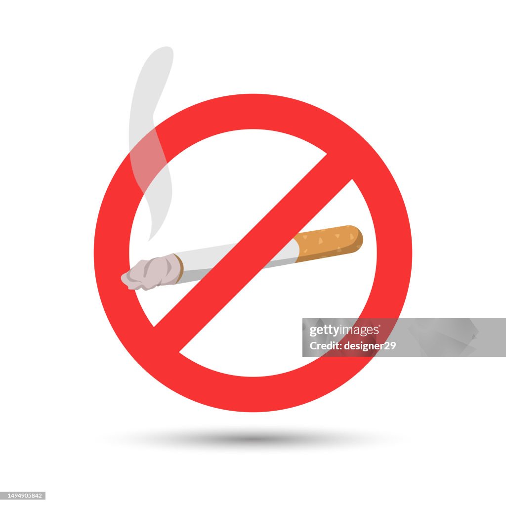 No Smoking Icon Vector Design.