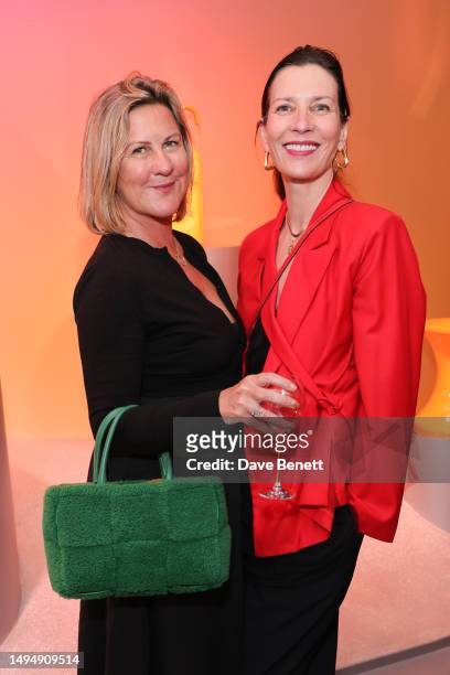 Jane Bruton and Melanie Rickey attend the 2023 Bold Woman Award ceremony hosted by Veuve Clicquot at their Solaire Culture Exhibition in Piccadilly...