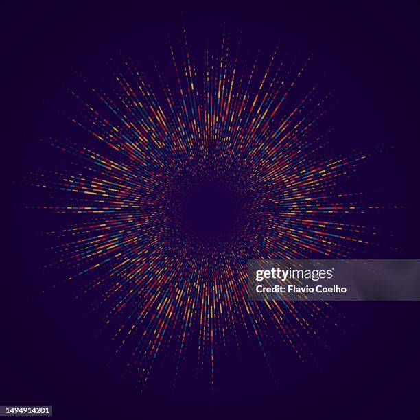 abstract radial rectangle pattern on purple background - conceitos e tópicos imagens e fotografias de stock