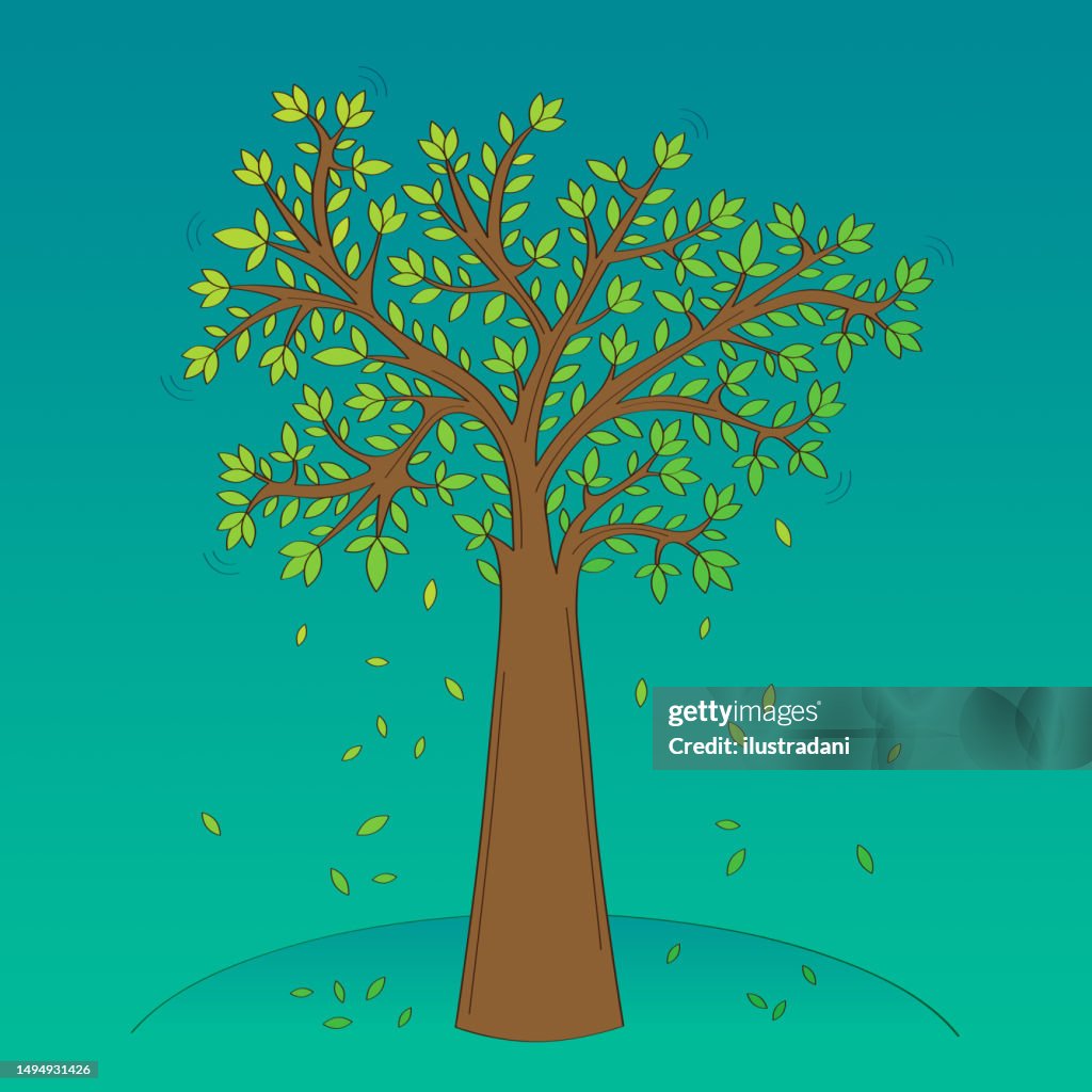 Tree Falling Leaves High-Res Vector Graphic - Getty Images