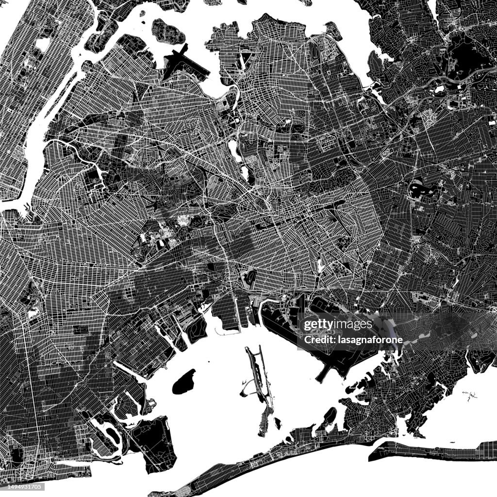 Queens, New York, USA Vector Map