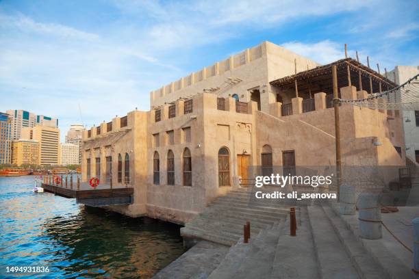 dubai creek, deira district, dubai old town - tradition stock pictures, royalty-free photos & images