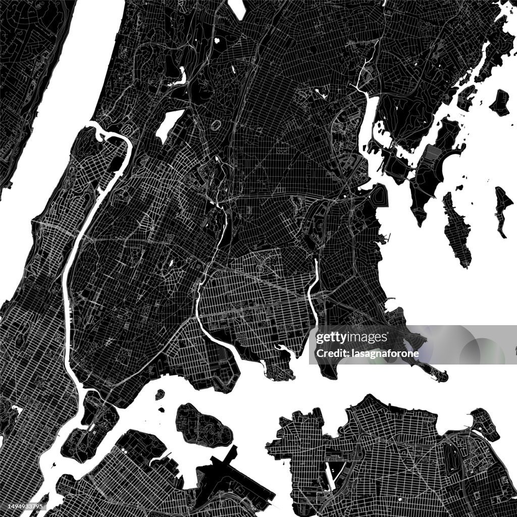 The Bronx, New York, USA Vector Map
