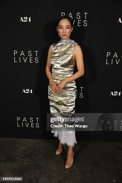 Greta Lee attends the "Past Lives" New York Screening at The Metrograph on May 31, 2023 in New York City.