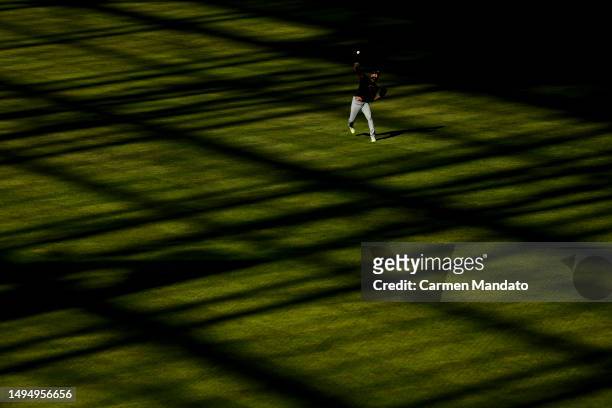 Royce Lewis of the Minnesota Twins warms up prior to facing the Houston Astros at Minute Maid Park on May 31, 2023 in Houston, Texas.