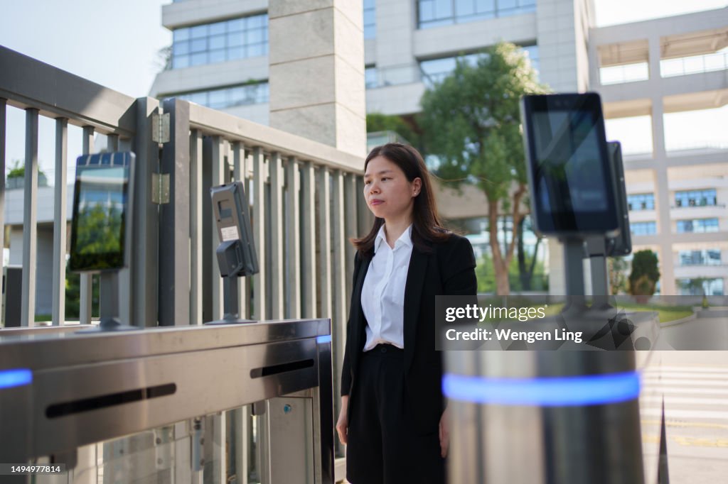 Face Recognition Security System At Commute And Exit High-Res Stock ...