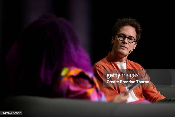 Jordy van den Nieuwendijk, Artist and Illustrator is interviewed by Namila Benson during a session at Semi Permanent Sydney 2023 at Carriageworks on...