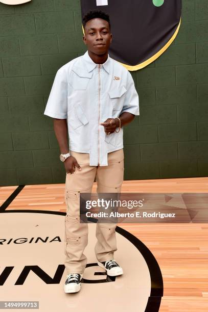 Olly Sholotan attends the Los Angeles premiere of Universal Pictures' "Shooting Stars" on May 31, 2023 in Los Angeles, California.