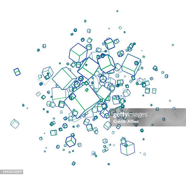 Line Wired Graph Shape Frame Illustration High-Res Vector Graphic ...