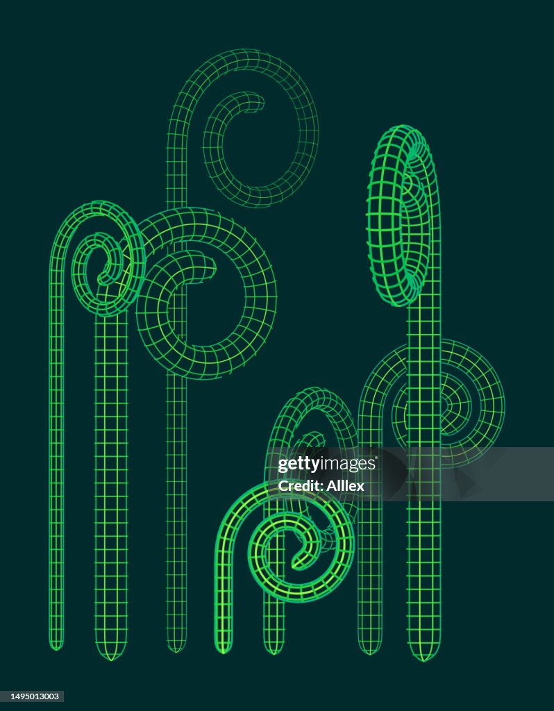 Line Wired Graph Shape Frame Illustration High-Res Vector Graphic ...