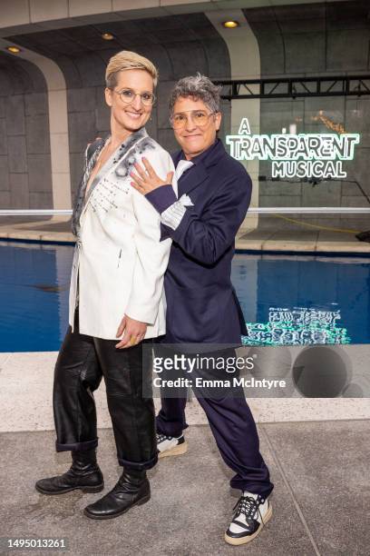 Leah Dyjak and Joey Soloway attend 'Center Theatre Group presents the opening night performance of 'A Transparent Musical' at Mark Taper Forum on May...