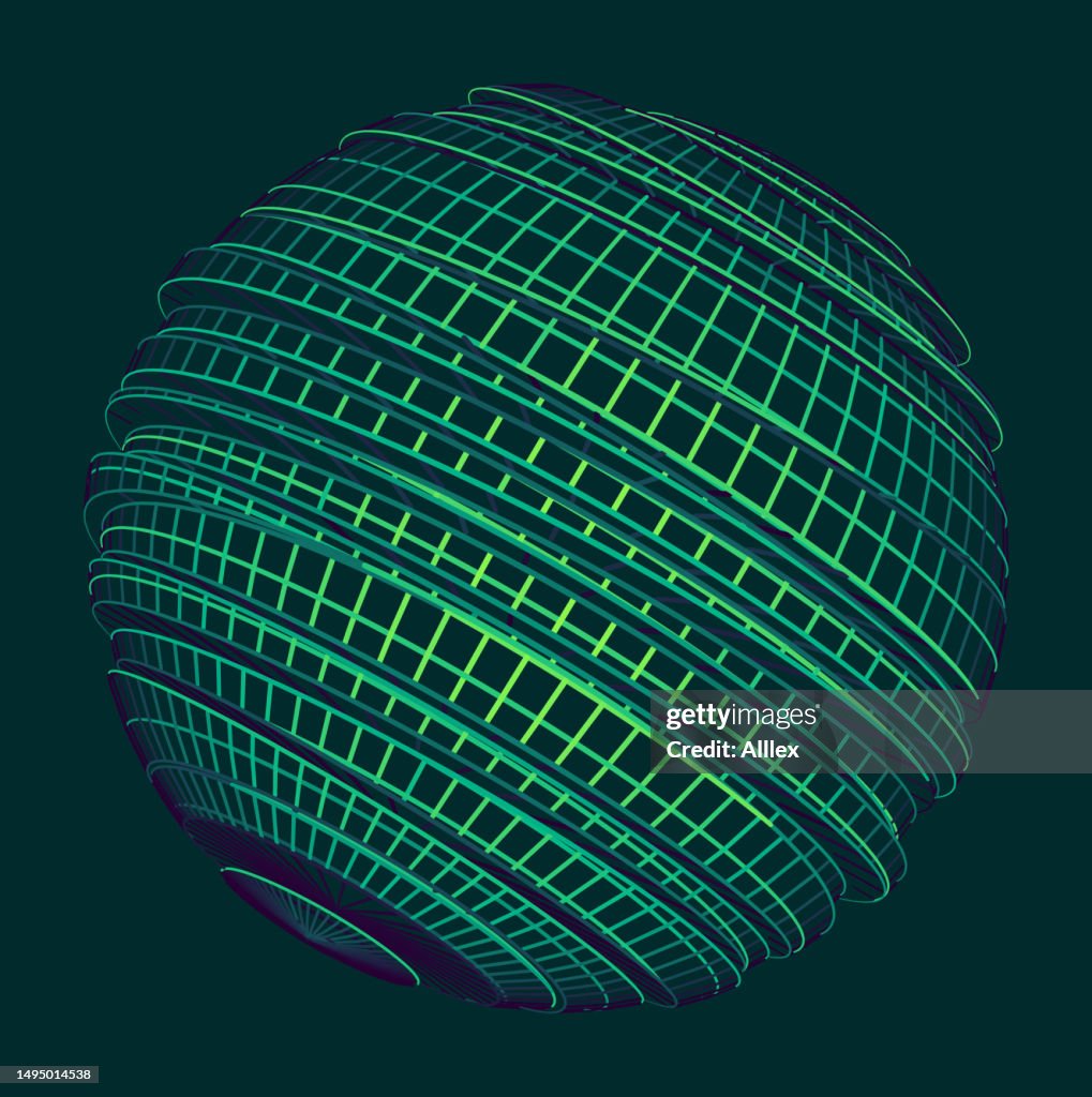 Line Wired Graph Shape Frame Illustration High-Res Vector Graphic ...
