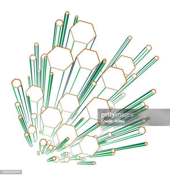 Line Wired Graph Shape Frame Illustration High-Res Vector Graphic ...