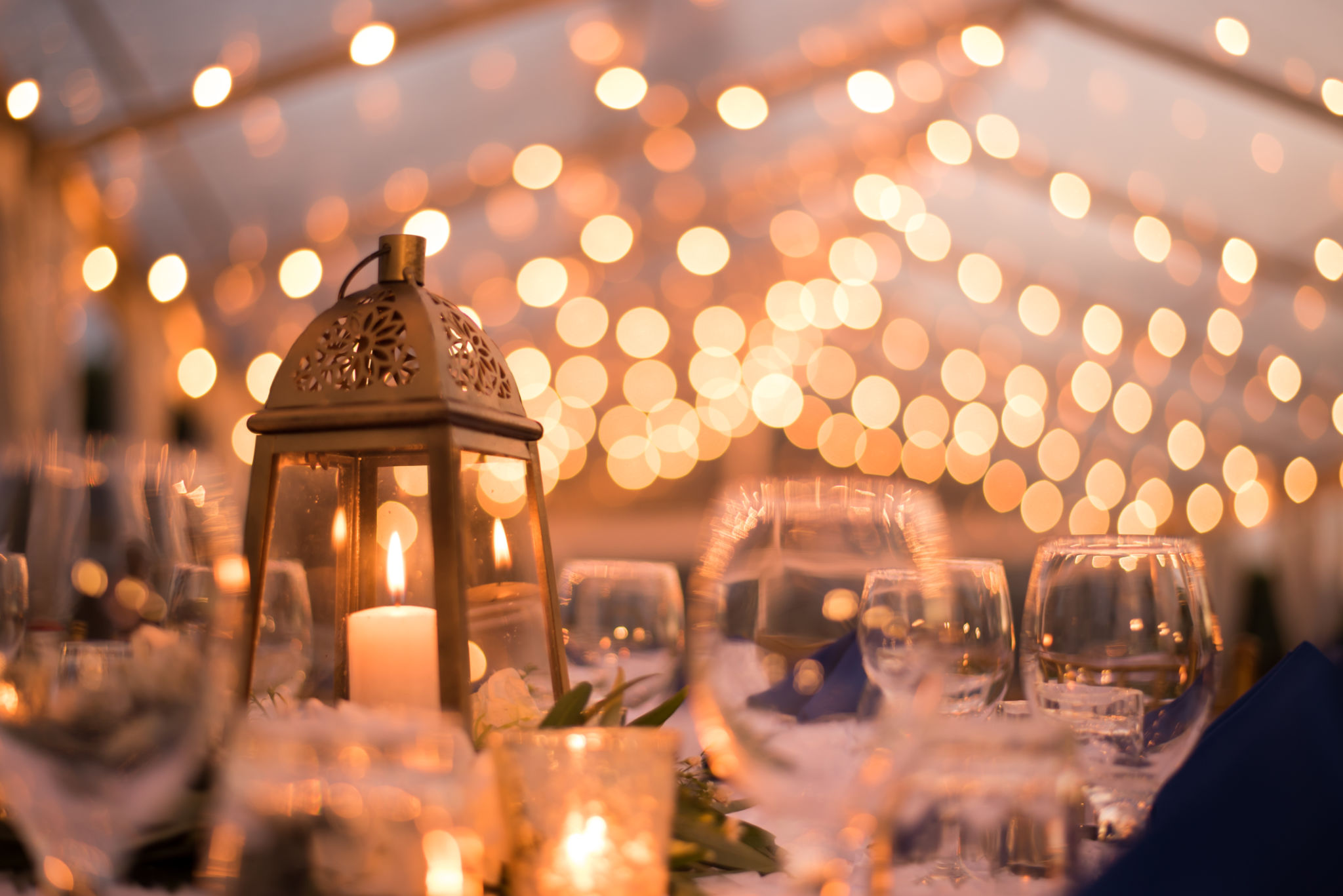 winter wedding lights
