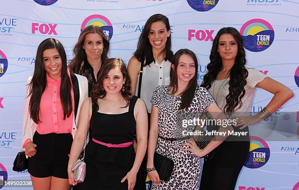 Cimorelli arrives at the 2012 Teen Choice Awards at Gibson Amphitheatre on July 22, 2012 in Universal City, California.