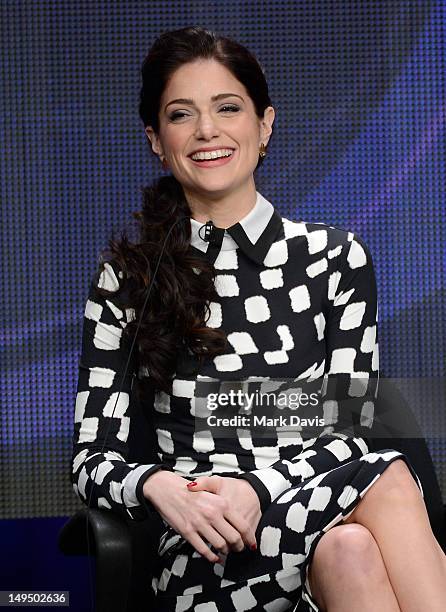 Actress Janet Montgomery speaks at the "Made In Jersey" discussion panel during the CBS portion of the 2012 Summer Television Critics Association...