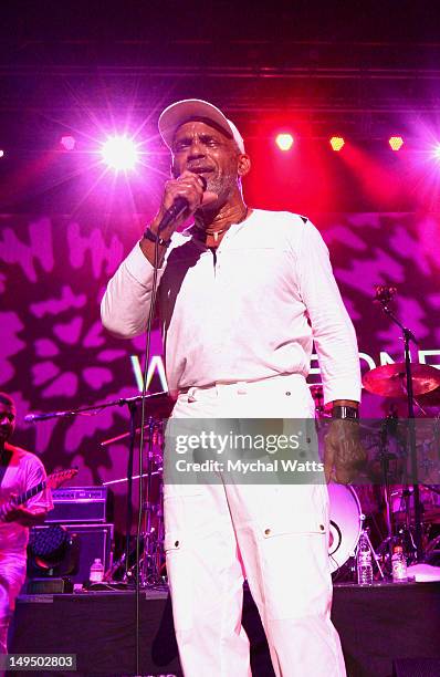 Frankie Beverly and MAZE performs at the Mann Center For Performing Arts on July 27, 2012 in Philadelphia, Pennsylvania.