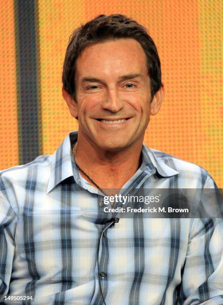 Host/executive producer Jeff Probst speaks at the "The Jeff Probst Show" discussion panel during the CBS portion of the 2012 Summer Television...