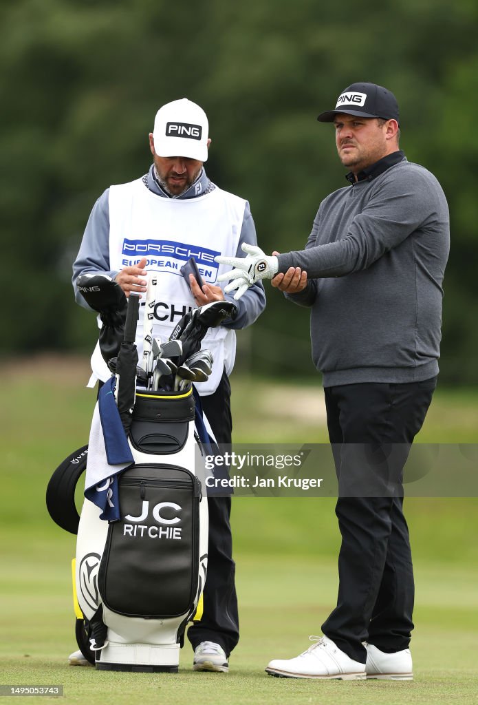 Jc Ritchie JC Ritchie of South Africa plays his second shot on the 12th hole ...