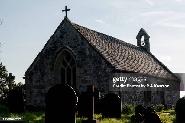 st tysilio's church, menai bridge, anglesey, north wales - belfort stock pictures, royalty-free photos & images