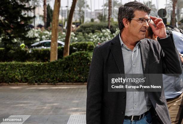 The former socialist president of the Provincial Council of Valencia and mayor of Ontinyent, Jorge Rodriguez on his arrival at the City of Justice of...