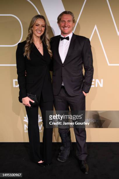 Grace Gill and Daniel McBreen arrive at the 2023 Dolan Warren Awards at The Star on June 01, 2023 in Sydney, Australia.