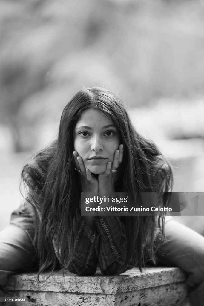Actress Eva Cela poses for the photographer on May 11, 2023 in Rome