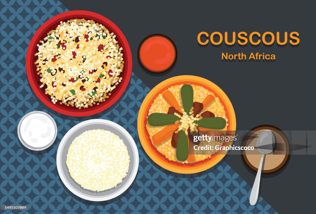 Couscous sometimes called kusksi or kseksu is a traditional North African dish