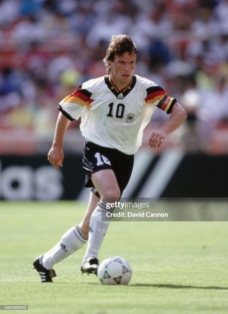 Lothor Math Germany player Lothar Matthaus in action during the US Cup match at ...