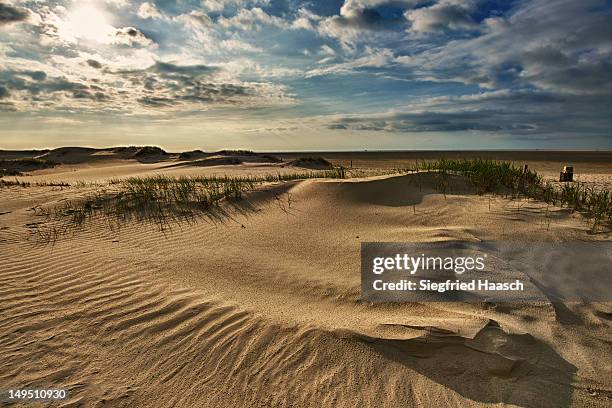 dunes after rain - st peter ording stock pictures, royalty-free photos & images