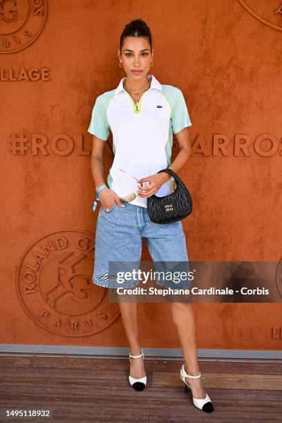 Chiara Sampaio Diwald attends the 2023 French Open at Roland Garros on June 01, 2023 in Paris, France.