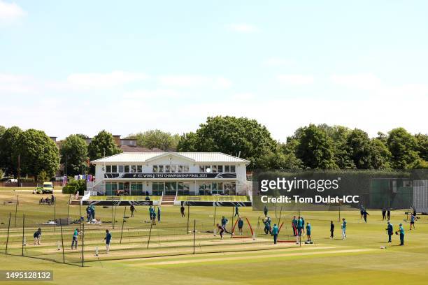 General view during the Australia training prior to the ICC World Test Championship Final 2023 at The County Ground on June 01, 2023 in Beckenham,...