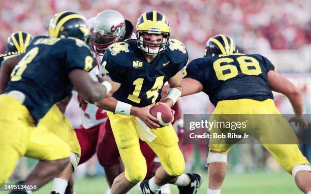 Michigan Wolverines Quarterback Brian Griese during Rose Bowl Game action against Washington State Cougars, January 1, 1998 in Pasadena, California.