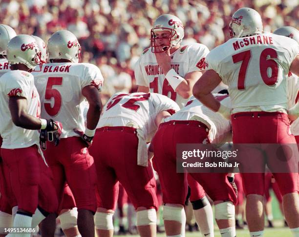 Washington State Cougars Quarterback Ryan Leaf during Rose Bowl Game action against Michigan Wolverines, January 1, 1998 in Pasadena, California.