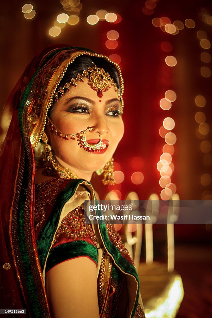 Bride in bokeh