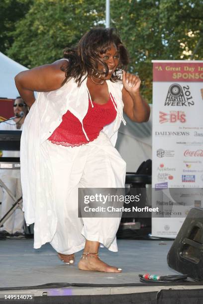 Alyson Williams performs at Harlem Week's 38th Anniversary Celebration at Ulysses S. Grant National Memorial Park on July 29, 2012 in New York City.