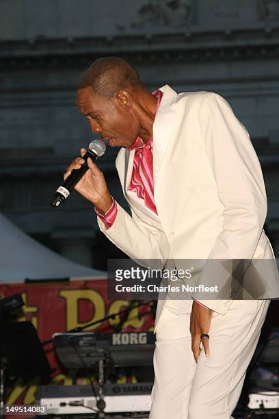 Freddie Jackson performs at Harlem Week's 38th Anniversary Celebration at Ulysses S. Grant National Memorial Park on July 29, 2012 in New York City.