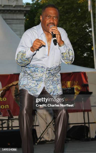 Cuba Gooding, Sr. Performs at Harlem Week's 38th Anniversary Celebration at Ulysses S. Grant National Memorial Park on July 29, 2012 in New York City.