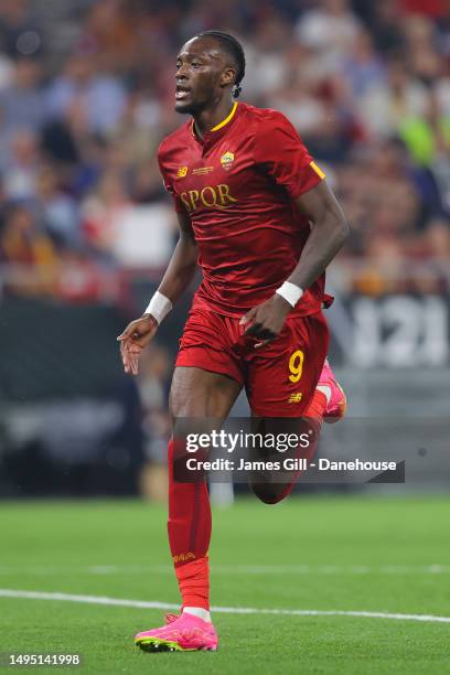 Tammy Abraham of Roma during the UEFA Europa League 2022/23 final match between Sevilla FC and AS Roma at Puskas Arena on May 31, 2023 in Budapest,...