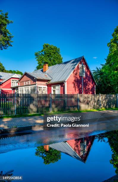 colourful buildings along jurmala beach - jurmala beach stock pictures, royalty-free photos & images