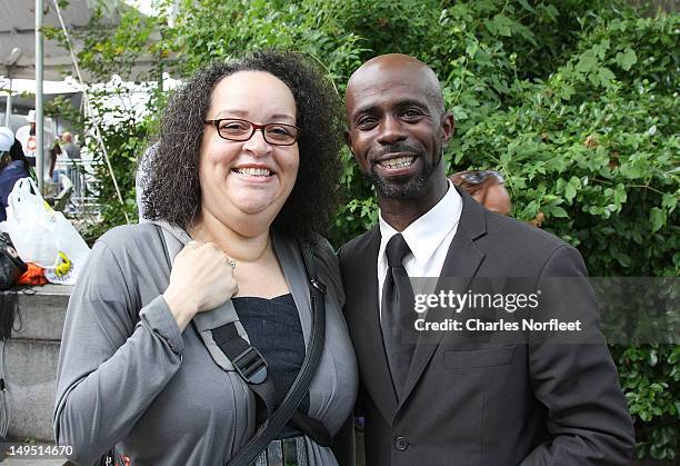 Gospel singers Melonie Daniels and Michael Pugh attend Harlem Week's 38th Anniversary Celebration at Ulysses S. Grant National Memorial Park on July...
