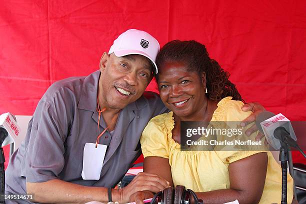 Radio personalities Vaughn Harper and Debi B attend Harlem Week's 38th Anniversary Celebration at Ulysses S. Grant National Memorial Park on July 29,...