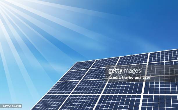 solarkollektoren - solaranlage stock-grafiken, -clipart, -cartoons und -symbole