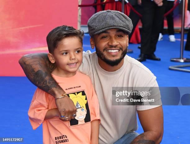 Grayson Merrygold and Aston Merrygold attend the UK Gala Screening of "Spider-Man: Across the Spider-Verse" at Cineworld Leicester Square on June 01,...