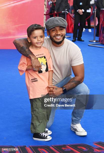 Grayson Merrygold and Aston Merrygold attend the UK Gala Screening of "Spider-Man: Across the Spider-Verse" at Cineworld Leicester Square on June 01,...