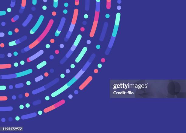 stockillustraties, clipart, cartoons en iconen met circle rotation orbit dash motion abstract background pattern - dna vector