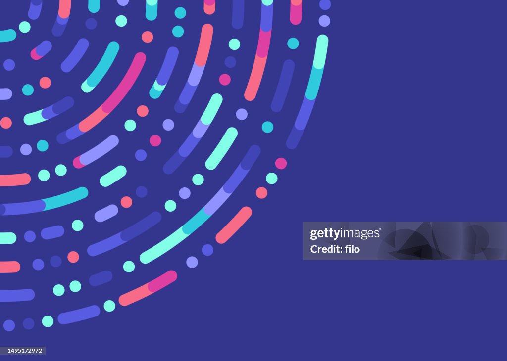 Circle Rotation Orbit Dash Motion Abstract Background Pattern