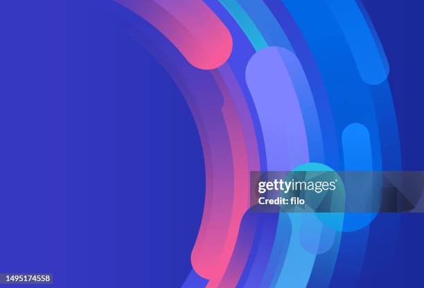 smooth abstract curving lines modern background - rapport annuel stock illustrations