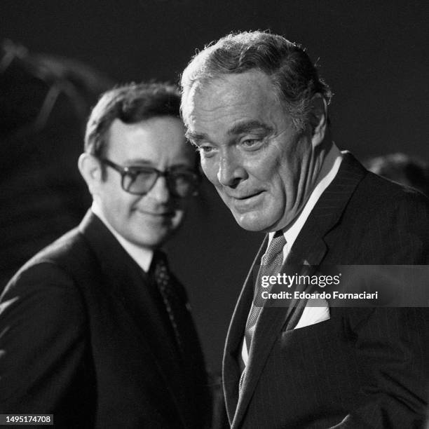 Secretary of State Alexander Haig during a NATO press conference on international security and stability, Rome, Italy, May 5, 1981.